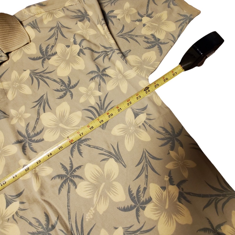Tommy Bahama Polo Shirt Mens Yellow Floral Short Sleeve 100%‎ Cotton Size XL - Picture 6 of 8
